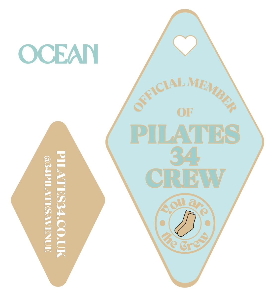 Pilates 34 Crew Keychain