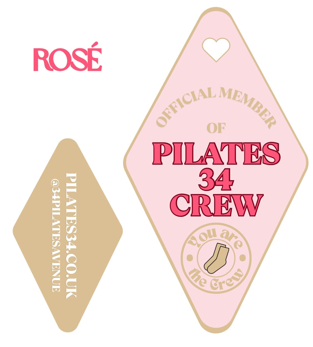 Pilates 34 Crew Keychain