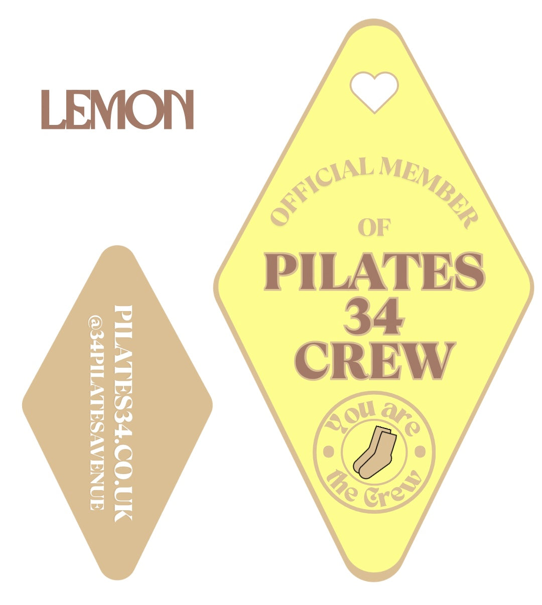 Pilates 34 Crew Keychain
