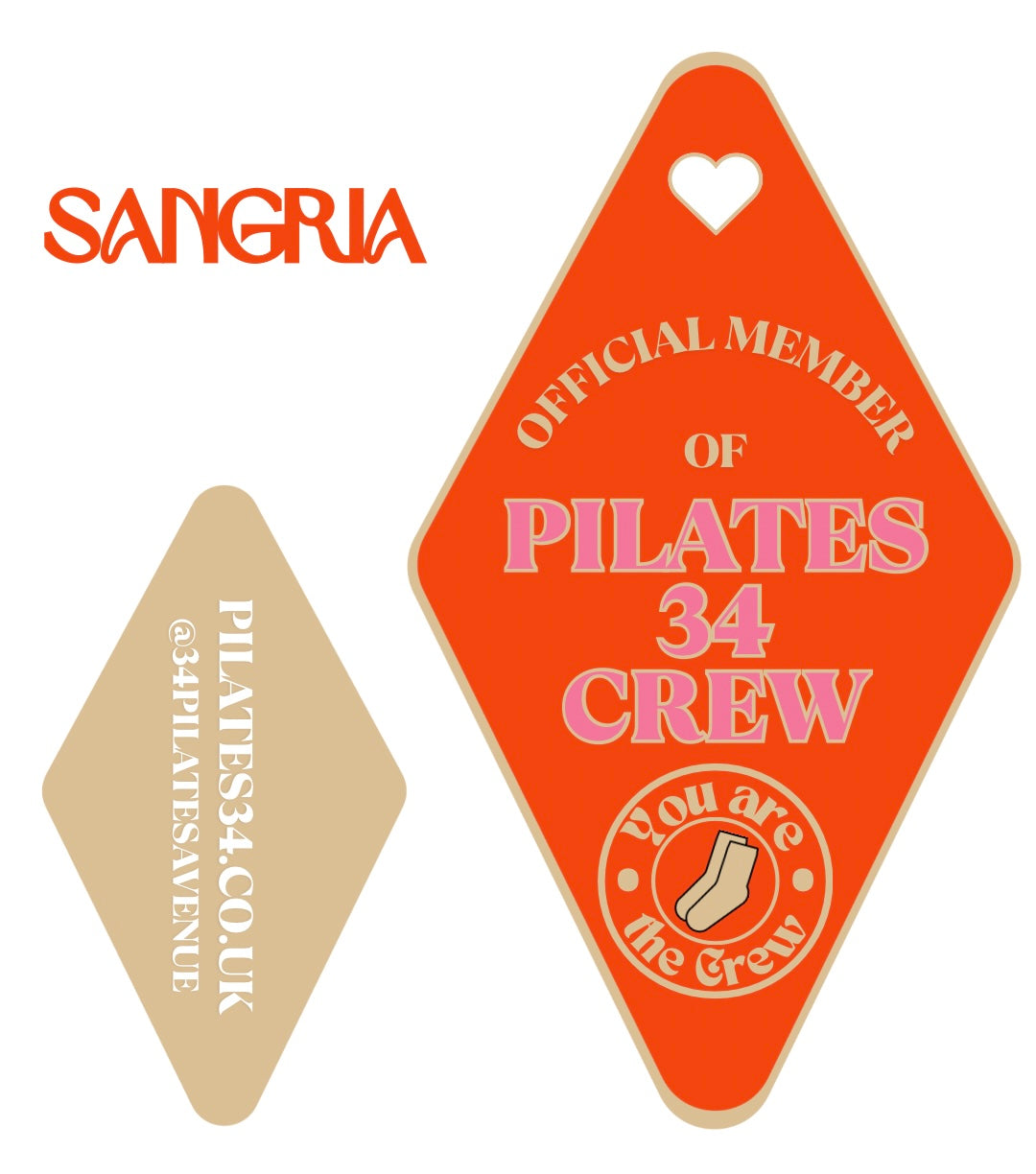 Pilates 34 Crew Keychain