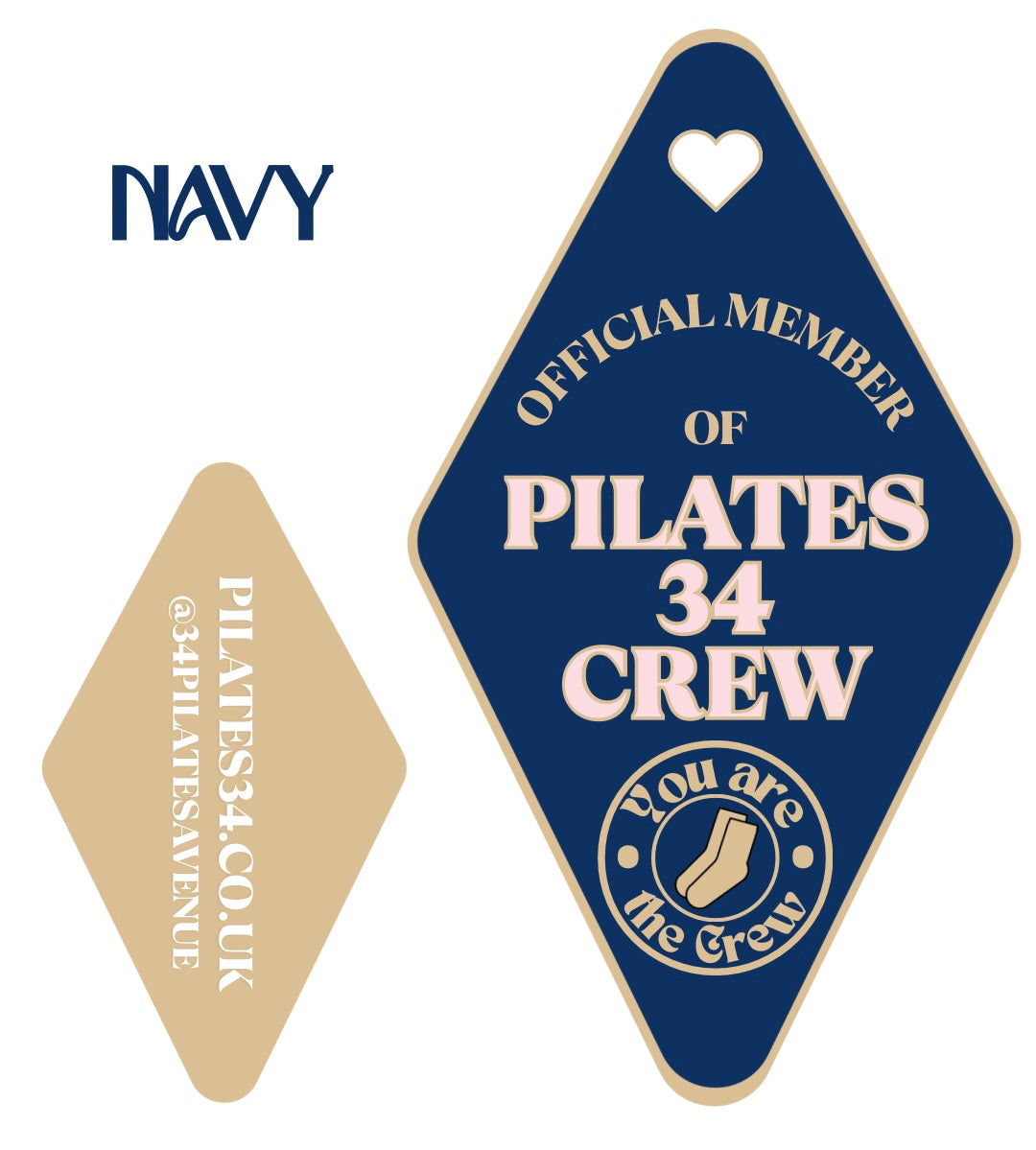 Pilates 34 Crew Keychain
